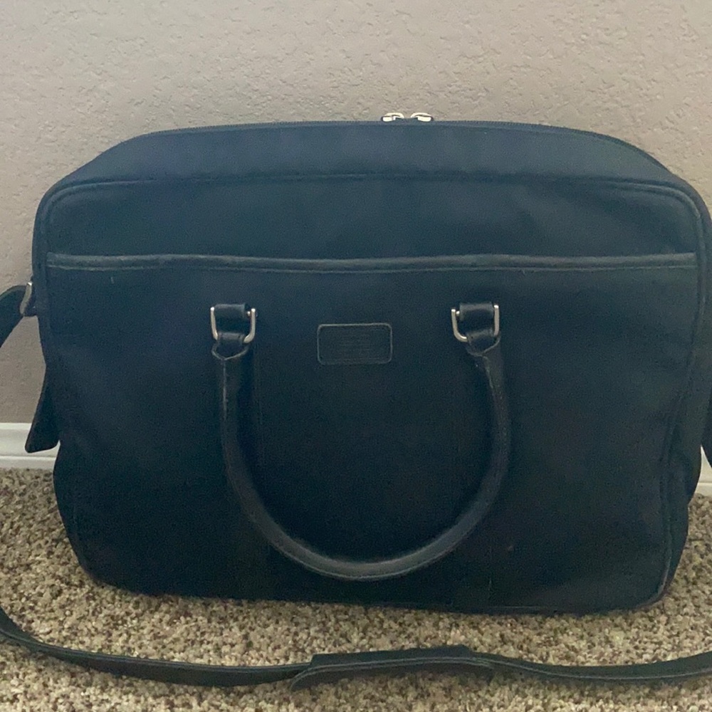 Black Canvas Coach Laptop/Briefcase